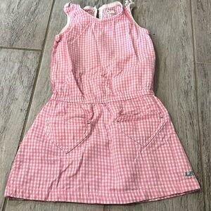 Hatley Girl’s Pink Gingham Easter Spring Sleeveless Dress 3LM size 5
